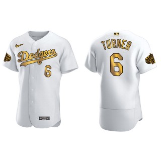Trea Turner Los Angeles Dodgers White Gold 2022 MLB All-Star Game Jersey