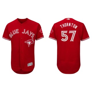 Trent Thornton Toronto Blue Jays Scarlet Canada Day Authentic Collection Flex Base Player Jersey
