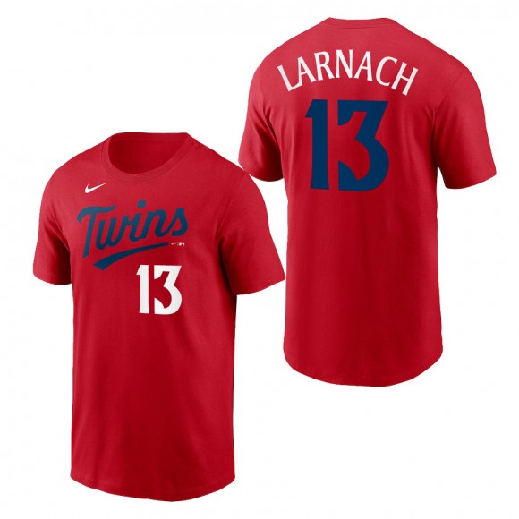 Trevor Larnach Minnesota Twins Red 2023 Wordmark T-Shirt
