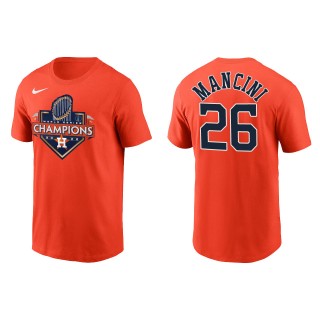 Trey Mancini Houston Astros Orange 2022 World Series Champions T-Shirt