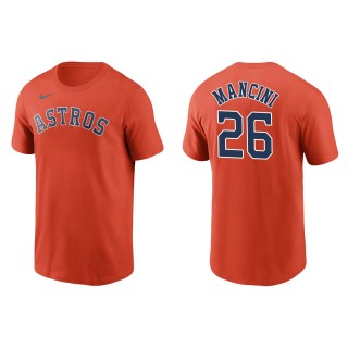 Men's Houston Astros Trey Mancini Orange Name & Number Nike T-Shirt