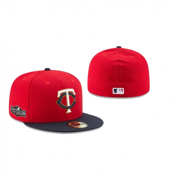 Twins Red Navy 2020 Postseason Alternate 59FIFTY Fitted Hat
