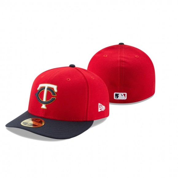 Twins 60th Anniversary Red Navy Alternate 2 Authentic Low Profile 59FIFTY Hat