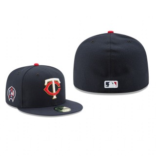 Twins Navy 9/11 Remembrance Sidepatch 59FIFTY Fitted Hat