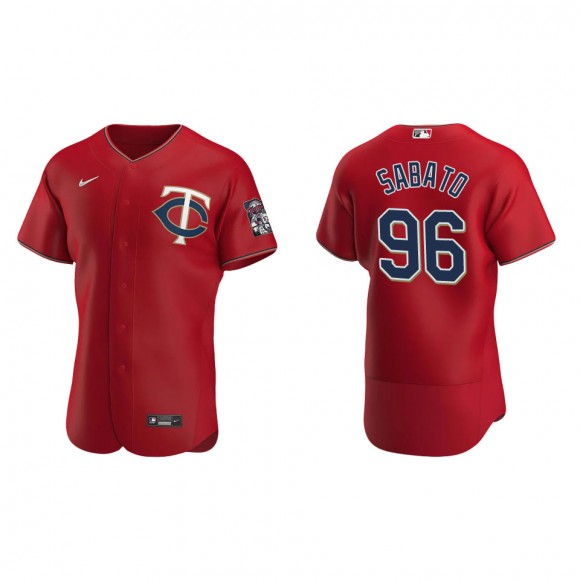 Aaron Sabato Twins Red Authentic Alternate Jersey