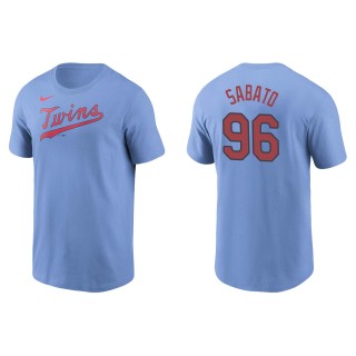 Aaron Sabato Twins Light Blue Name & Number T-Shirt