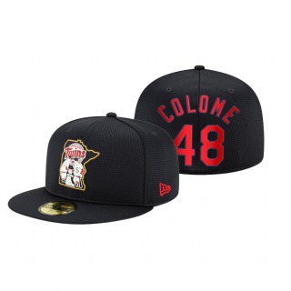 Twins Alex Colome Navy 2021 Clubhouse Hat