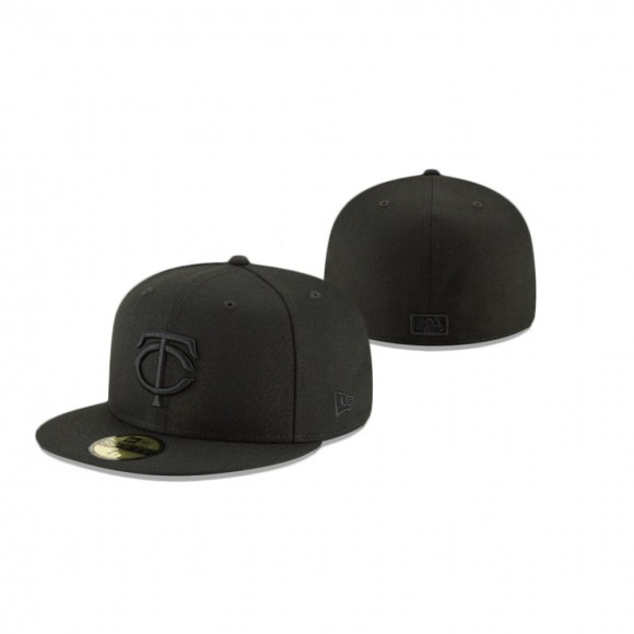 Twins Black Blackout Basic 59Fifty Fitted Hat