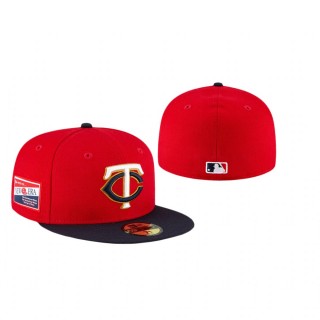 Twins Red Navy Centennial Collection 59FIFTY Fitted Hat