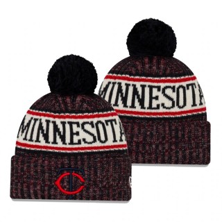 Minnesota Twins Navy Primary Logo Sport Cuffed Knit Hat with Pom