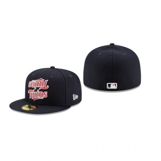 Twins Navy Team Mirror 59FIFTY Fitted Hat