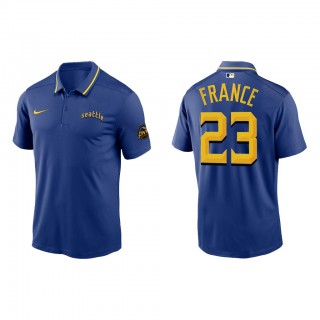 Ty France Seattle Mariners Royal 2023 City Connect Knit Performance Polo