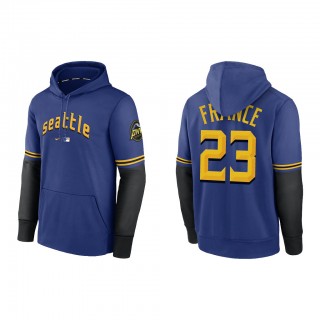 Ty France Seattle Mariners Royal 2023 City Connect Pregame Performance Pullover Hoodie