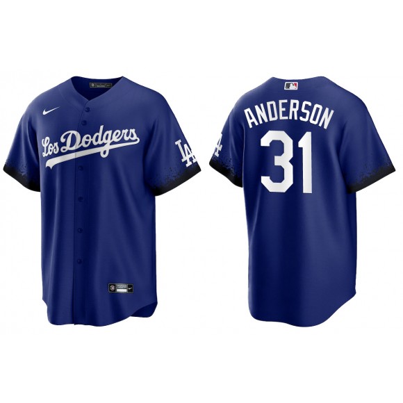 Men's Los Angeles Dodgers Tyler Anderson Royal City Connect Replica Jersey