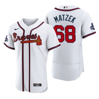 Tyler Matzek Atlanta Braves White 2021 World Series Champions Authentic Jersey