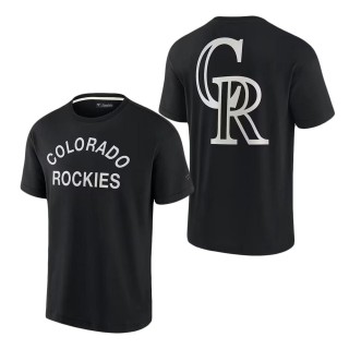 Unisex Colorado Rockies Black Super Soft T-Shirt