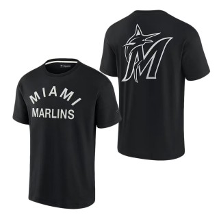 Unisex Miami Marlins Black Super Soft T-Shirt