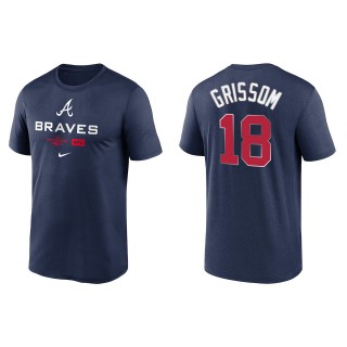 Vaughn Grissom Atlanta Braves Navy 2022 Postseason Authentic Collection Dugout T-Shirt