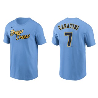 Victor Caratini Brewers Powder Blue 2022 City Connect Name & Number T-Shirt