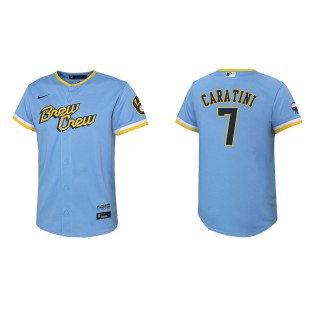 Victor Caratini Youth Brewers Powder Blue 2022 City Connect Replica Jersey
