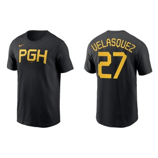 Vince Velasquez Pittsburgh Pirates Black City Connect Wordmark T-Shirt