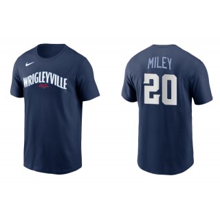 Men's Chicago Cubs Wade Miley Navy City Connect T-Shirt