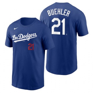 Los Angeles Dodgers Walker Buehler Royal 2021 City Connect Name Number T-Shirt