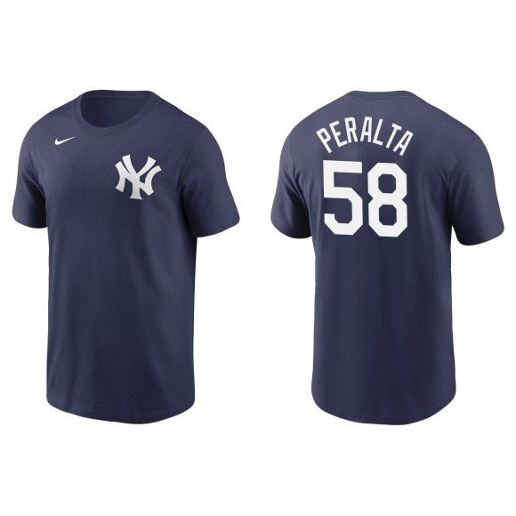 Men's New York Yankees Wandy Peralta Navy Name & Number T-Shirt