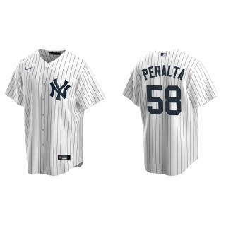 Men's New York Yankees Wandy Peralta White Replica Home Jersey