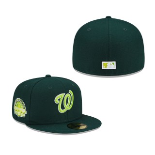 Washington Nationals 2007 Robert F. Kennedy Memorial Stadium Final Season Color Fam Lime Undervisor 59FIFTY Fitted Hat Green