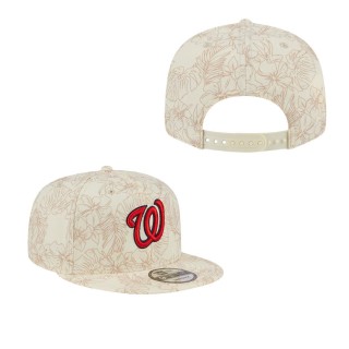 Washington Nationals Cream Spring Training Leaf 9FIFTY Snapback Hat