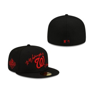 Washington Nationals Cursive 59FIFTY Fitted Hat