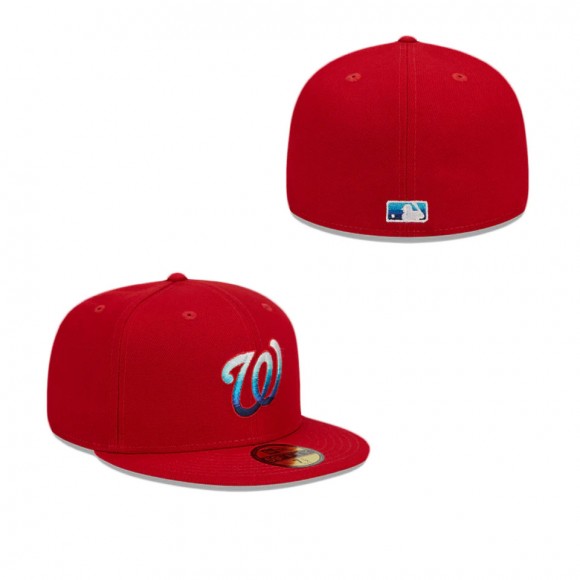 Washington Nationals Metallic Gradient Fitted Hat