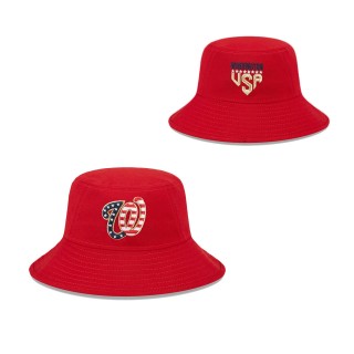 Washington Nationals Red 2023 Fourth of July Bucket Hat
