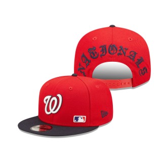 Men's Washington Nationals Red Blackletter Arch 9FIFTY Snapback Hat