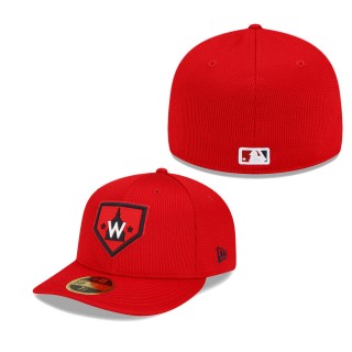 Men's Washington Nationals Red 2022 Clubhouse Alternate Logo Low Profile 59FIFTY Fitted Hat