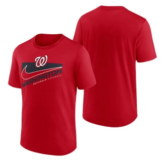 Washington Nationals Nike Red Swoosh Town Performance T-Shirt