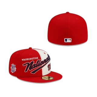 Washington Nationals Split Front 59FIFTY Fitted Hat