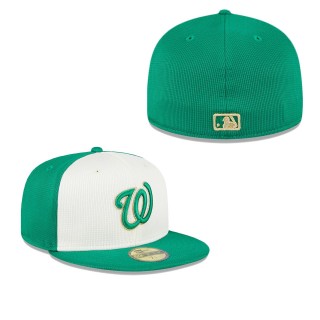 Washington Nationals White Green 2024 St. Patrick's Day 59FIFTY Fitted Hat