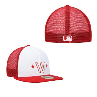 Washington Nationals White Red 2023 On-Field Batting Practice 59FIFTY Fitted Hat