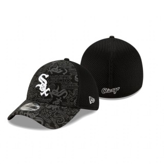 White Sox Black All Over Print Neo 39THIRTY Flex Hat