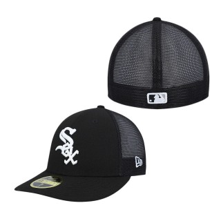 Men's Chicago White Sox Black Authentic Collection Mesh Back Low Profile 59FIFTY Fitted Hat