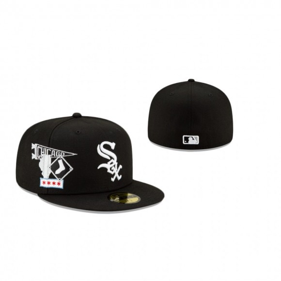 White Sox City Patch Black 59Fifty Fitted Cap