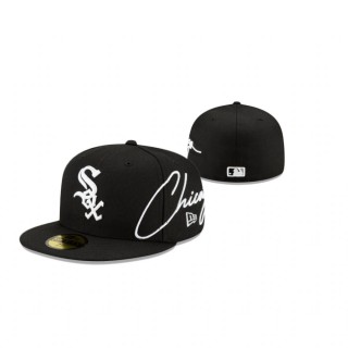 White Sox Cursive Black 59FIFTY Fitted Cap