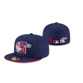 White Sox Navy Double Logo 59Fifty Fitted Hat