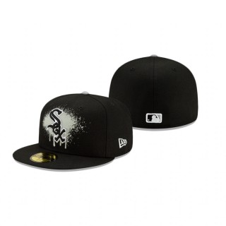 White Sox Black Drip Front Hat