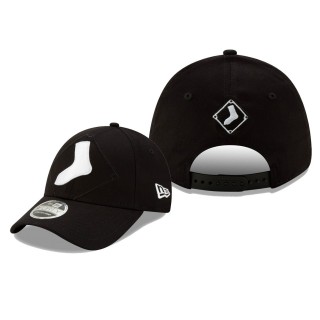 Chicago White Sox Black Elements Monochrome Logo Stretch Snapback 9FORTY Adjustable Hat