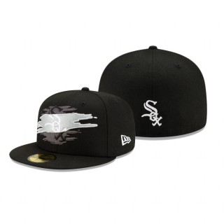 White Sox Black Logo Tear Hat