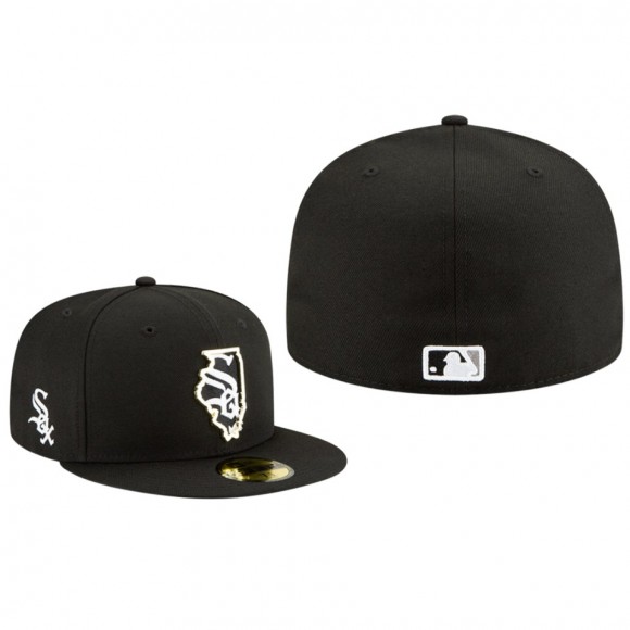 White Sox Black Metal & Thread State 59FIFTY Fitted Hat