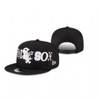 Chicago White Sox Black Mixed Font 9Fifty Snapback Hat